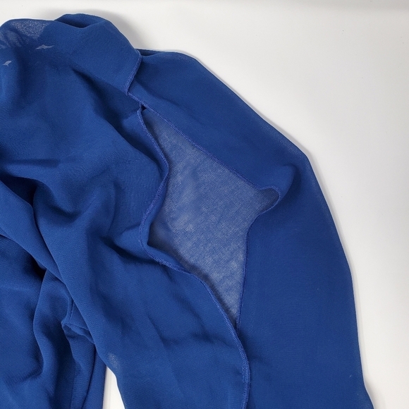 Navy Blue Cutout COLD SHOULDER Blouse- APT. 9- WOMENS SIZE LARGE - Picture 4 of 13